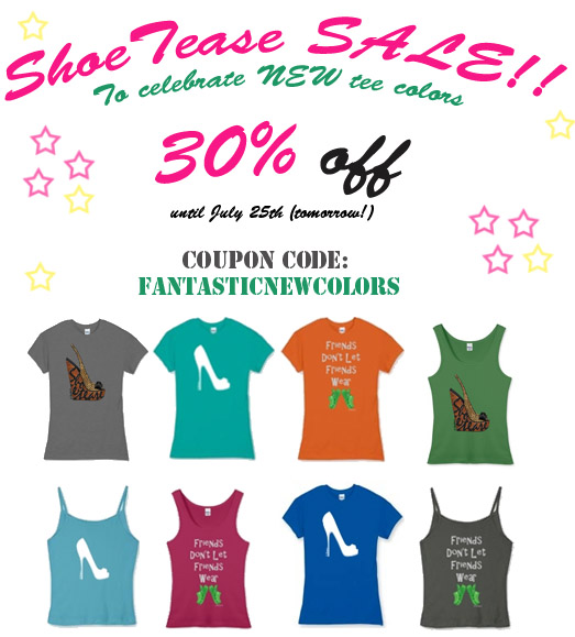 shoetease tshirt sale new colors 2