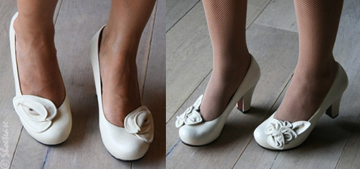 Chie Mihara introduces some very white wedding shoes in her collection for 