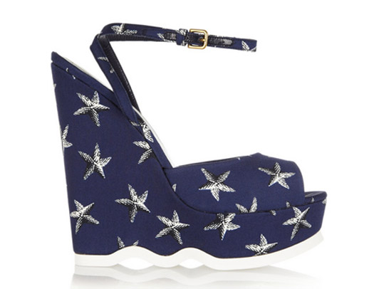 Yves Saint Laurent starfish blue wedge spring 2012