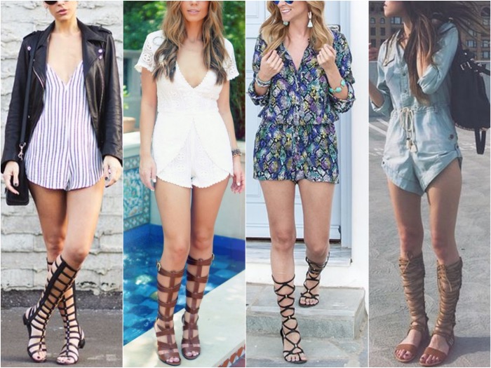 How to Wear Gladiator Sandals Romper