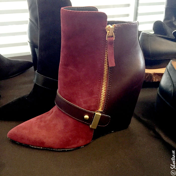 ... burgundy wedge boot below is from the Nine West designed collection