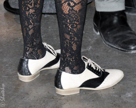 black and white two tone shoes