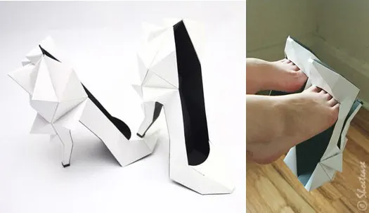 Heidi Ackerman paper shoes white shoetease