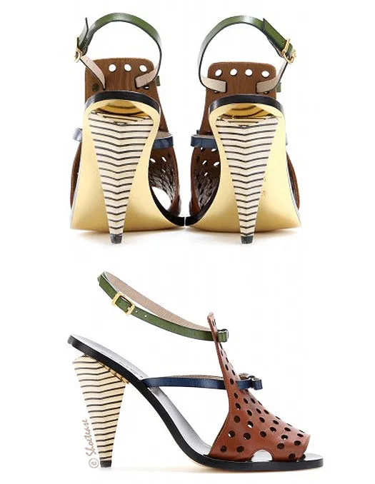 Fendi cut out leather shoes sandals spring 2012