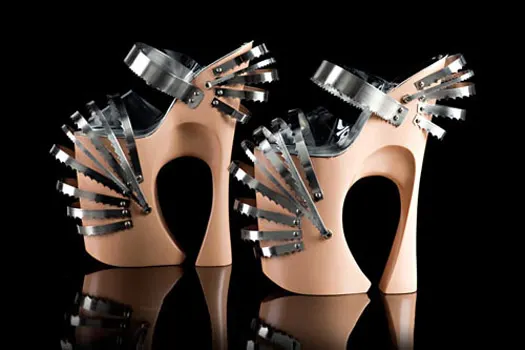 Saw heeled shoes by Omar Angel Perez. Freaky Fashion.