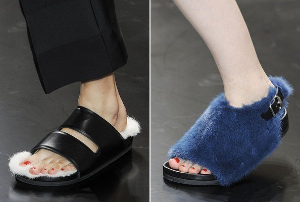 celine fluffy shoes