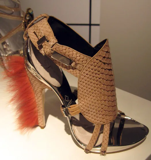 Gianluca Tamburini furry heels sandal fashion week spring 2013