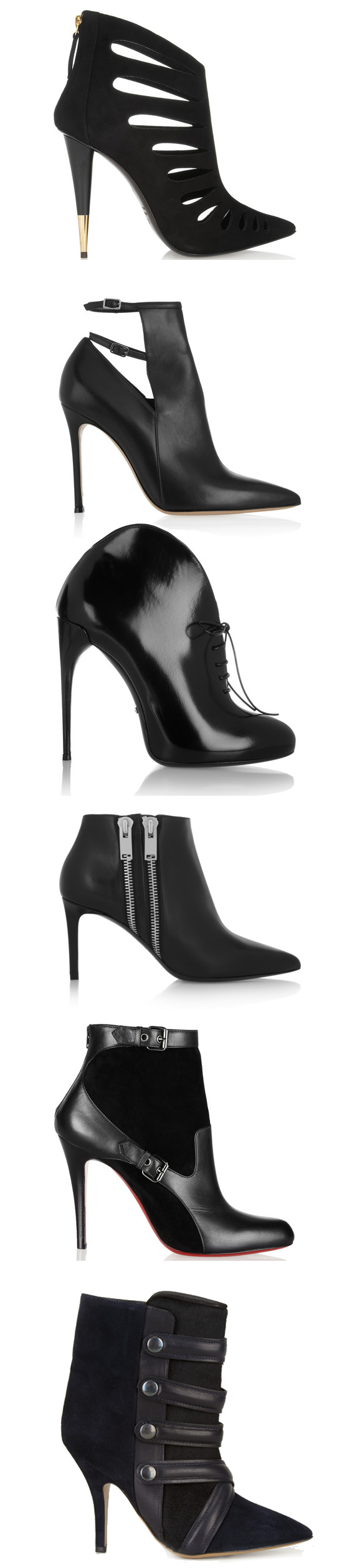 Top Best Sexy black heeled ankle boots of Fall Winter 2013