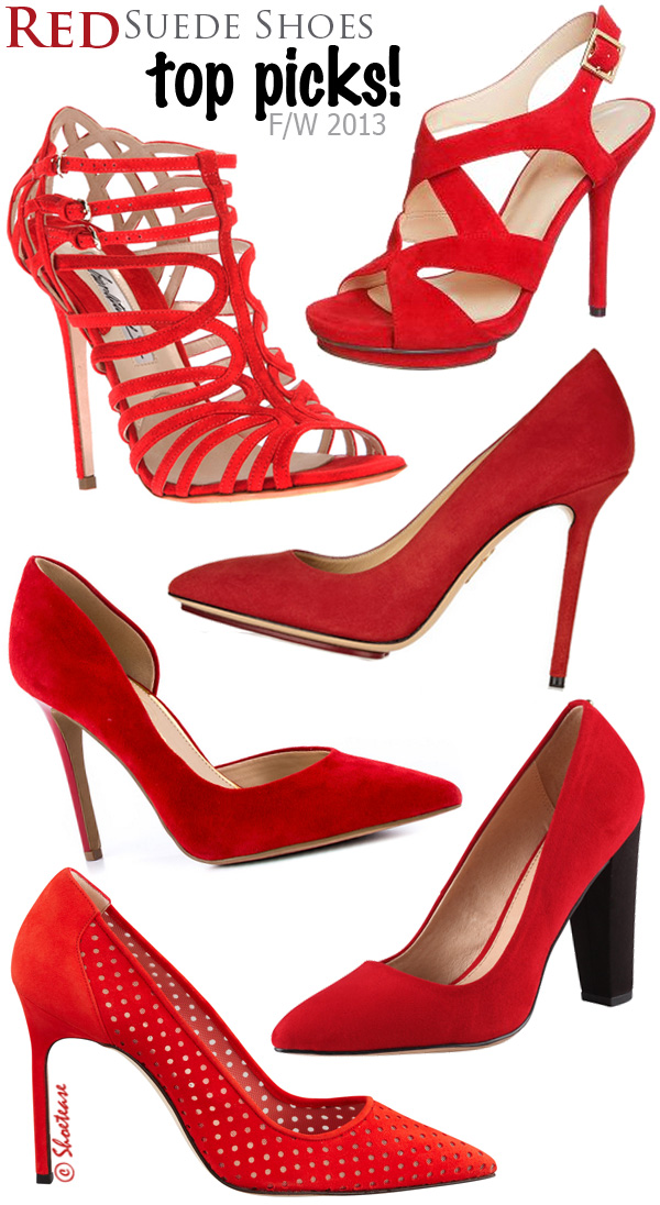 trendy red shoes