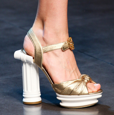 dolce and gabbana gold heels fall 2013