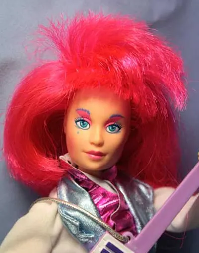 jem rockstar doll red spikey hair freak shoe friday
