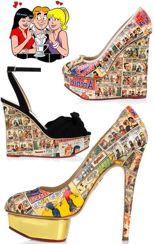 betty veronica archie comics flats shoes cruise 2014 collection charlotte olympia