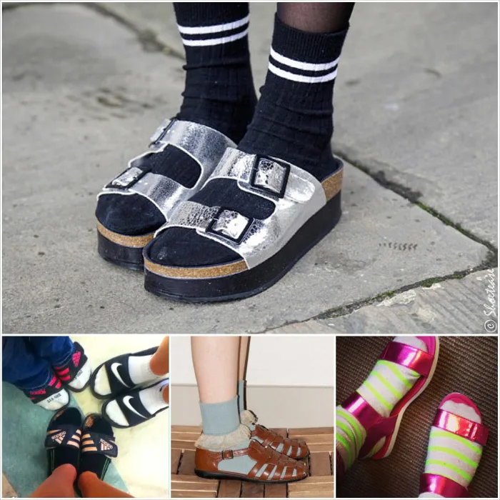 Freak Shoe Friday - Socks with Sandals Shoes Collage