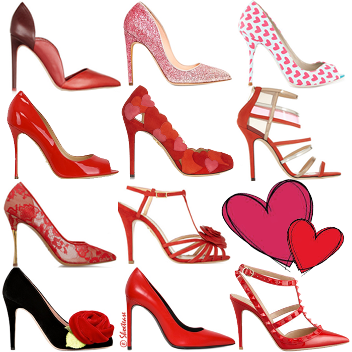 red designer heels