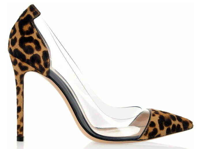 Gianvito Rossi PVC Leopard Pony Print Pumps