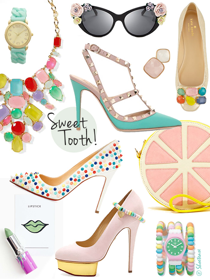 Pastel and Candy Shoe & Accessories trend for Spring 2014