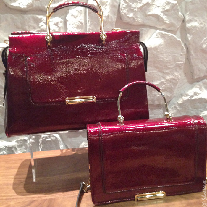 Nine West Fall Winter 2014 Collection Toronto Preview - Maroon Patent Purses Bags