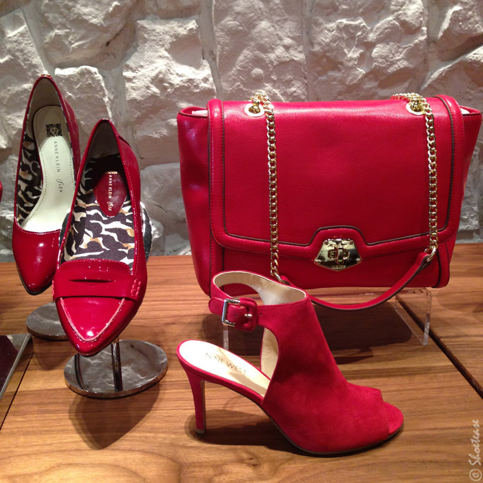 Nine West Fall Winter 2014 Collection Toronto Preview - Red Patent Leather Purse + Heels