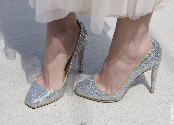 Silver Glitter Aizza Pumps