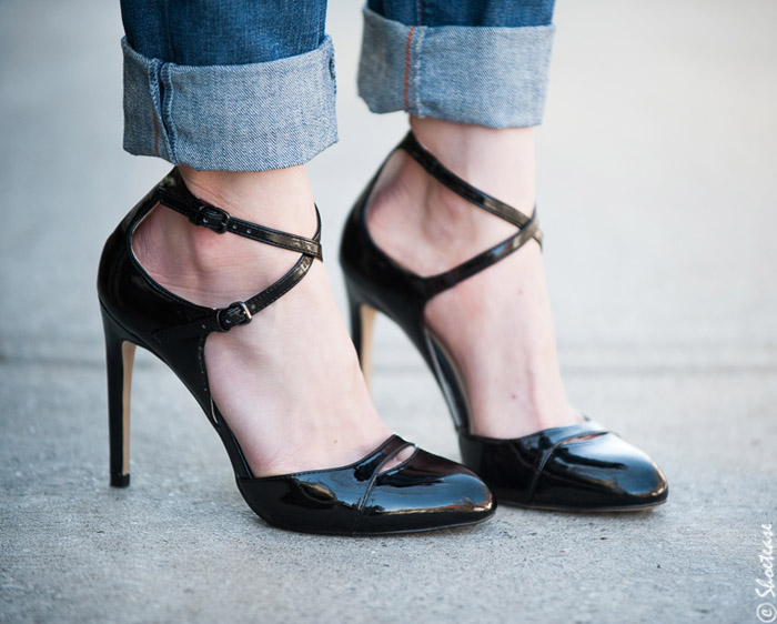 Zara Patent Black High Heels