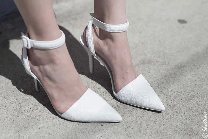 White Strappy High Heel Pumps - Spring 2014