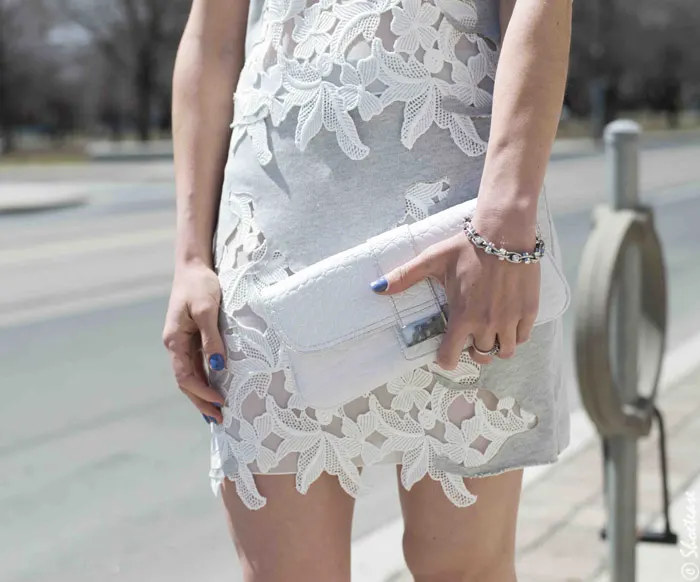 Zara Grey Lace Dress, Spring 2014