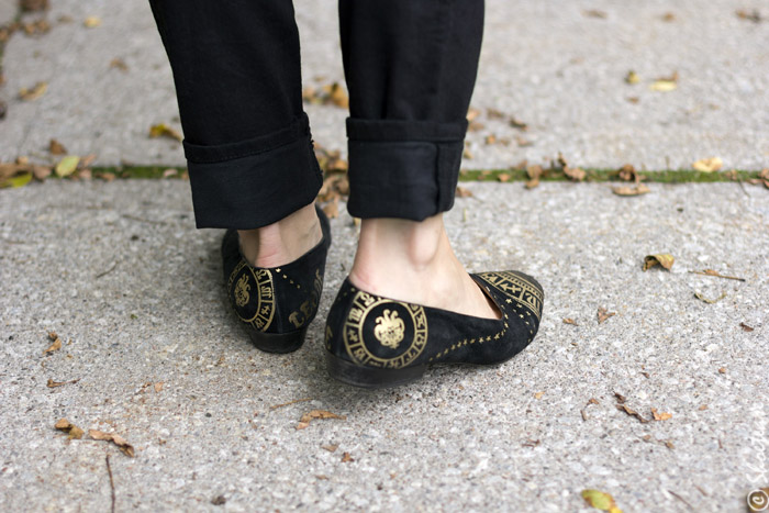 Wearing Vintage Astrology Loafers for Fall in Toronto