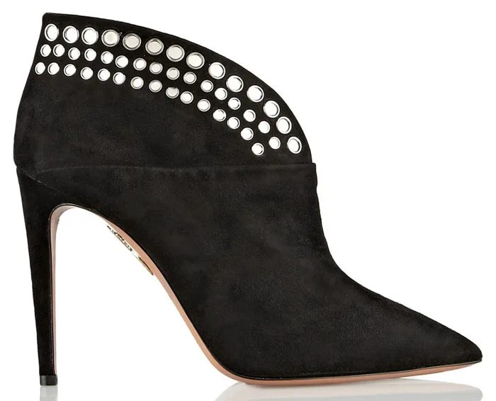 aquazurra black ankle boots fall 2014