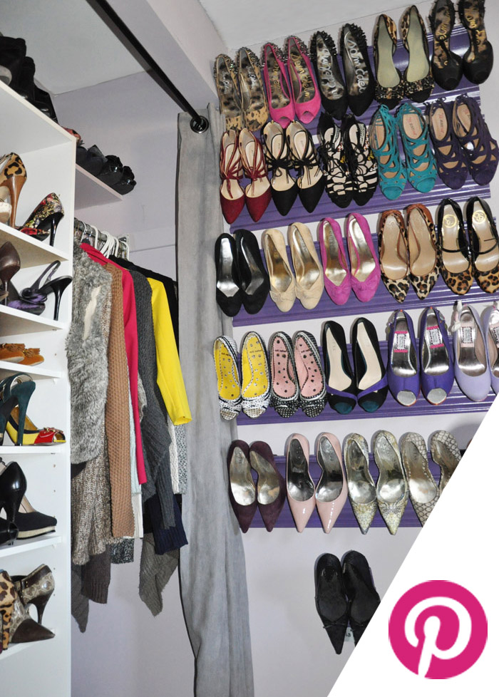 DIY Crown Molding Closet Shoe Organizer for Heels - Blog -  homeandawaywithlisa