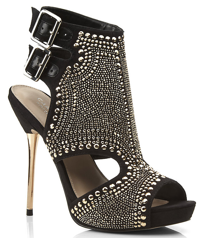 kurt geiger black and gold heels