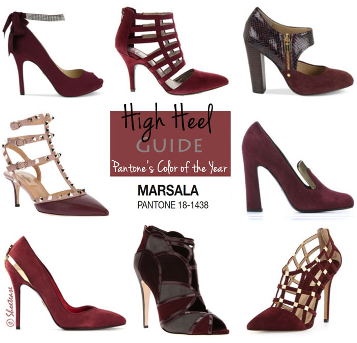 Marsala Heels: High Heel Guide to Pantone’s Color of the Year