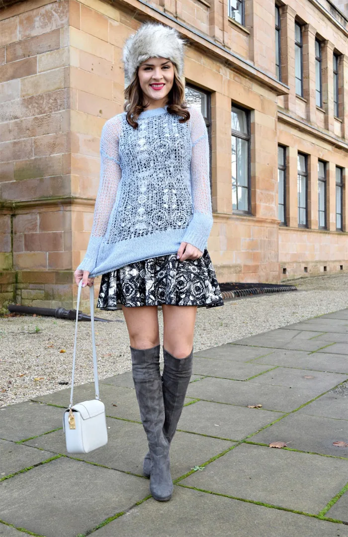 grey over the knee boots