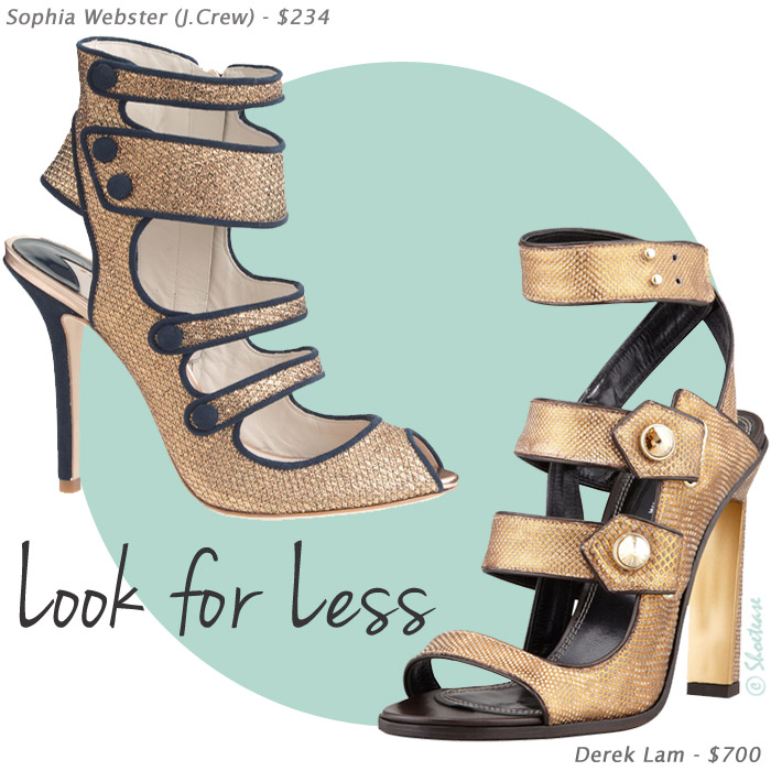 Strappy Bronze Designer Heels for Less than $250