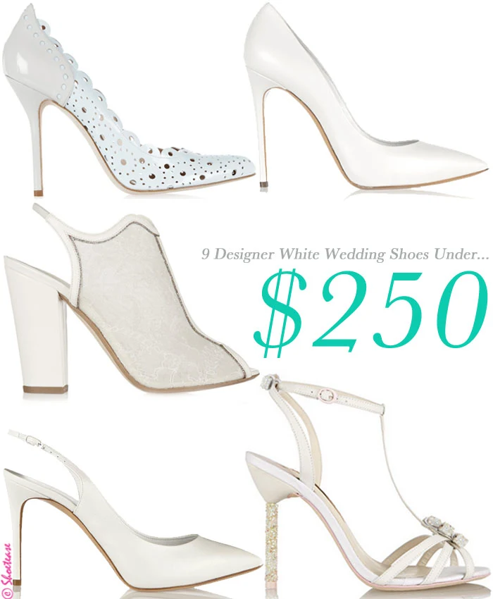 Designer White Wedding Shoes Under $250