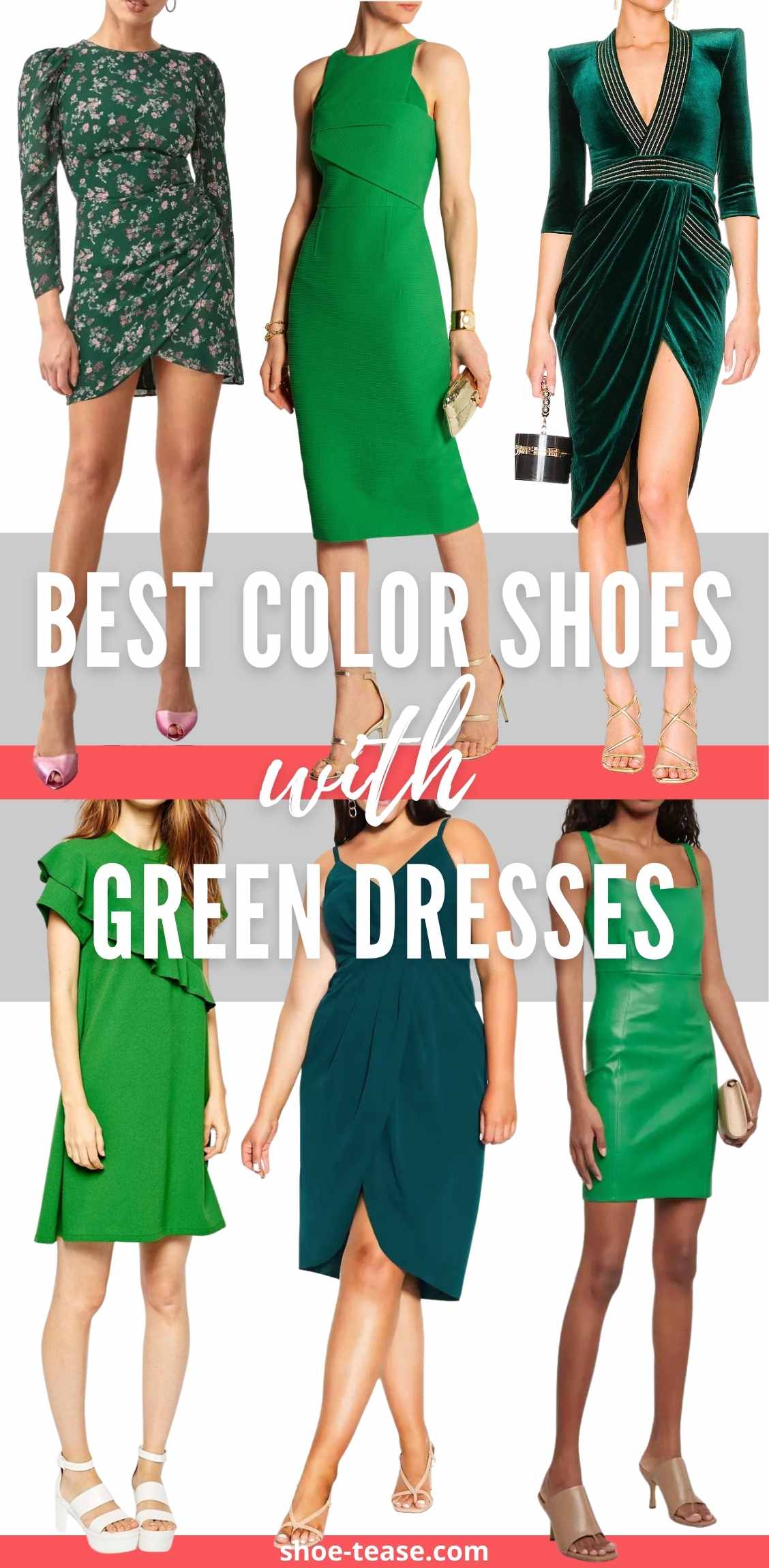 Green! 10 Best Shoes to with Green Dresses & Outfits