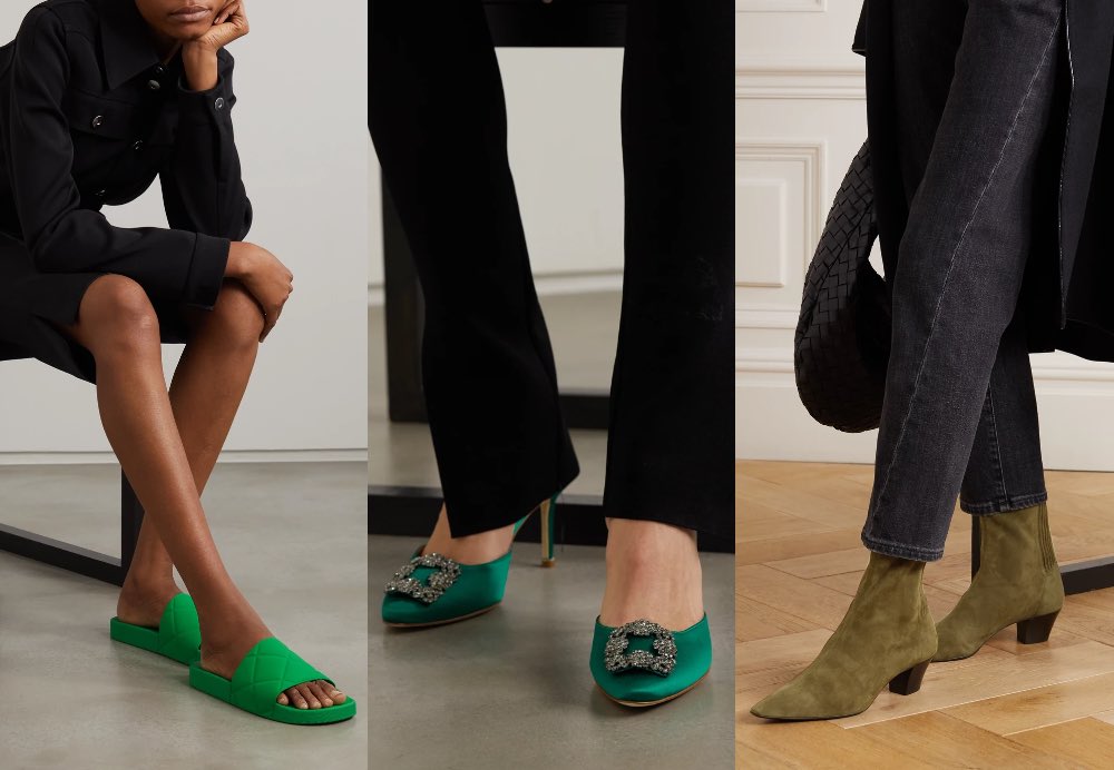 lime colour shoes