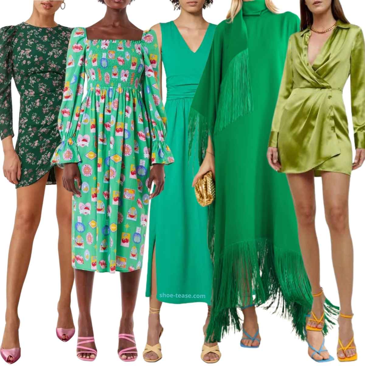 Best Color Shoes to Wear with Green Dresses