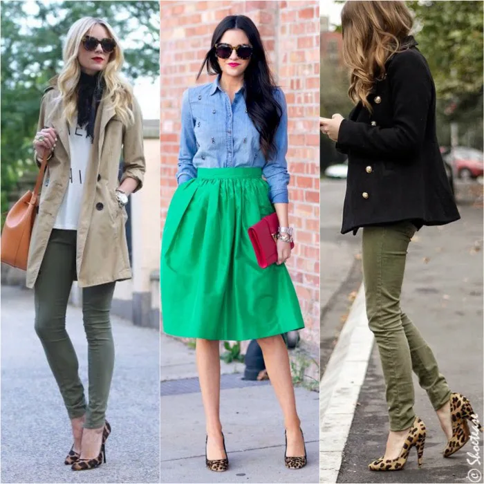 what colour shoes with green dress