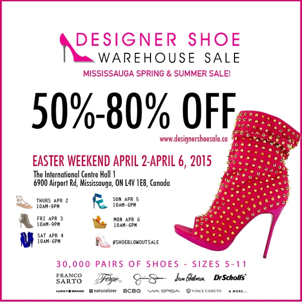 Toronto designer shoe warehouse sale