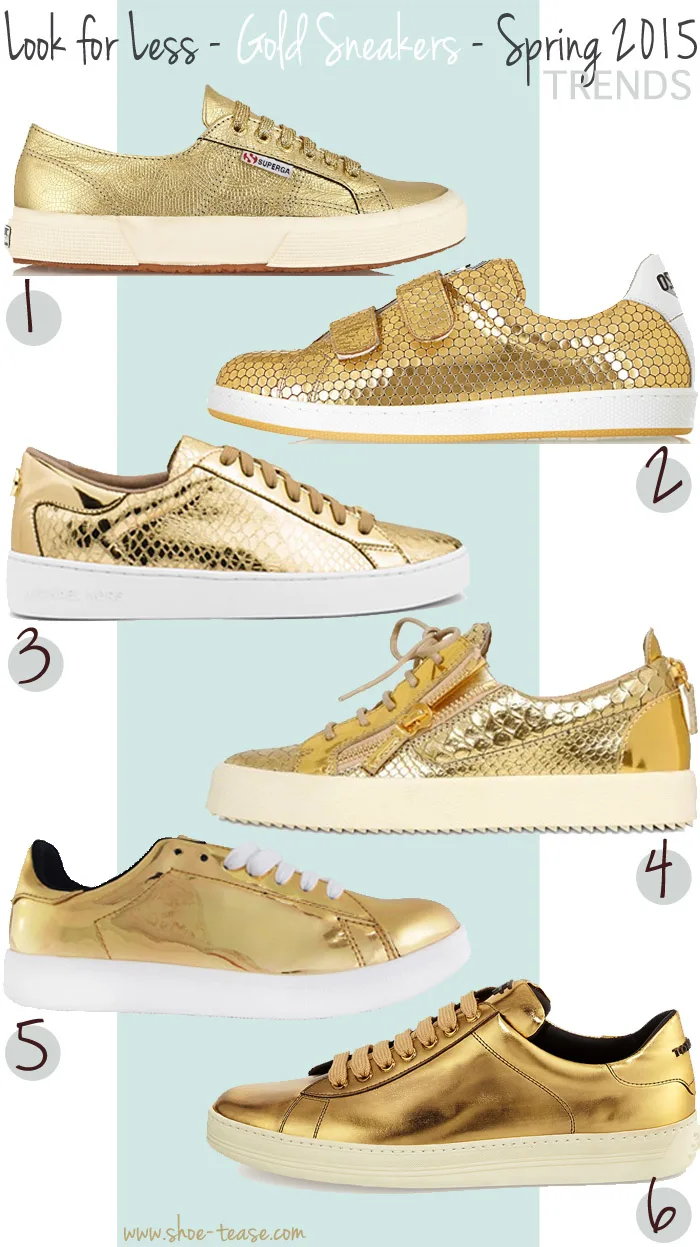 Metallic Gold Sneakers under 200