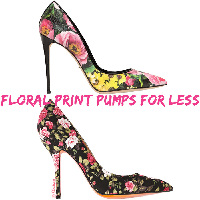 joe fresh floral heels look for less than 100