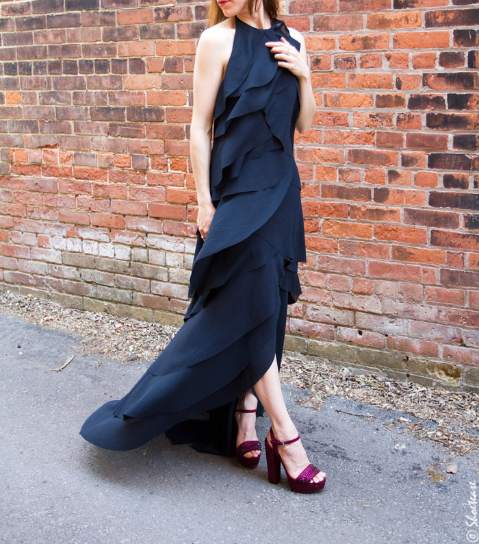 sandals with gown