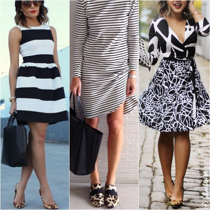 What Color Shoes to Wear with Black and White Dress