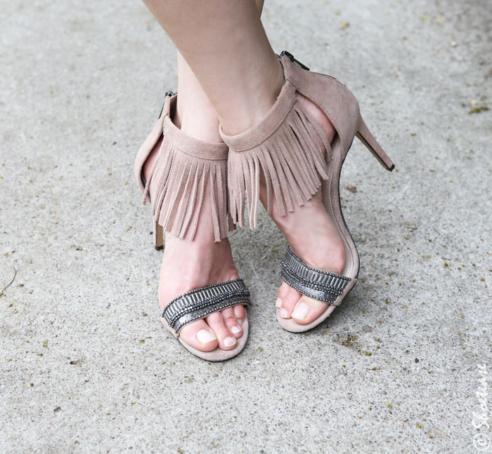 Boho’ing it up in Beige Fringe Sandals