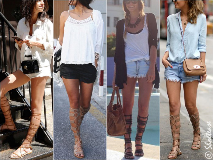 gladiator sandals with shorts