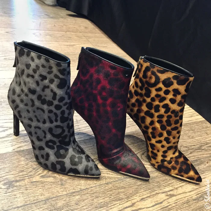 nine west leopard print booties