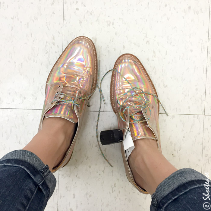 rose gold brogues womens