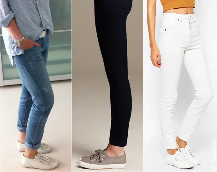Superga Sneakers with Skinny Jeans