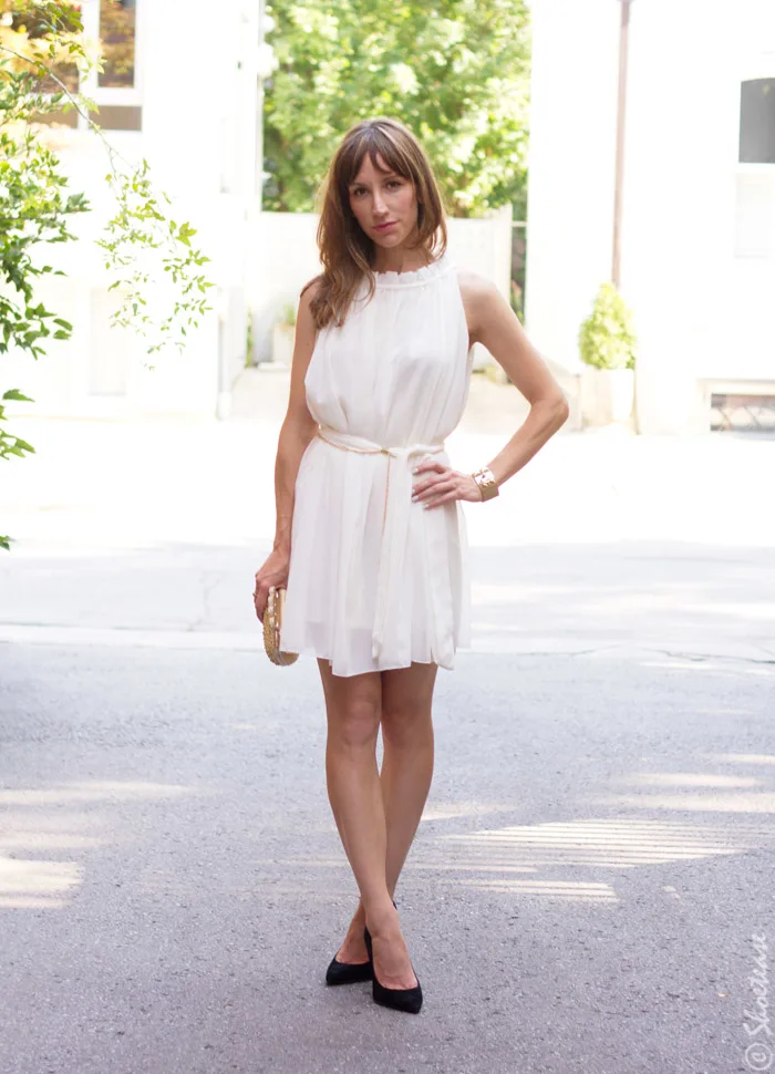 White Dress Black Shoes