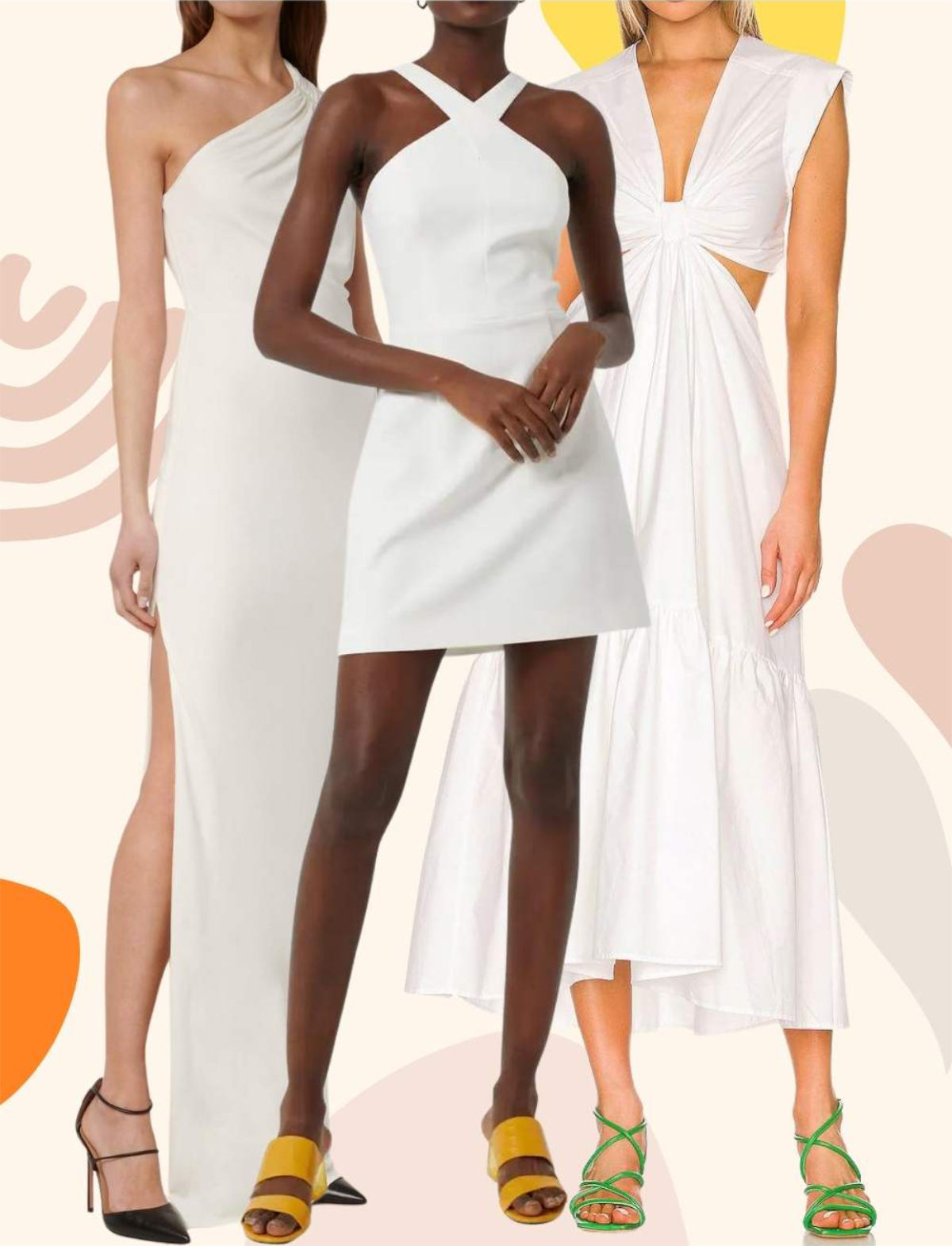 white cocktail outfits